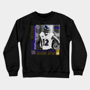 Rashod Bateman Paper Poster Crewneck Sweatshirt